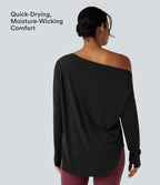 Halara  AirFlow™ Off-Shoulder Long Sleeve Active Top