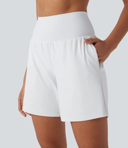 SoftlyZero™ Airy Super High Waisted 2-in-1 Cool Touch Yoga Shorts 7" with Pockets
