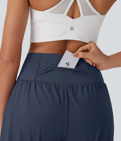 SoftlyZero™ Airy Super High Waisted 2-in-1 Cool Touch Yoga Shorts 7" with Pockets