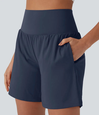 SoftlyZero™ Airy Super High Waisted 2-in-1 Cool Touch Yoga Shorts 7" with Pockets