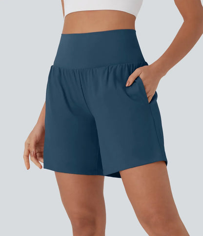 SoftlyZero™ Airy Super High Waisted 2-in-1 Cool Touch Yoga Shorts 7" with Pockets