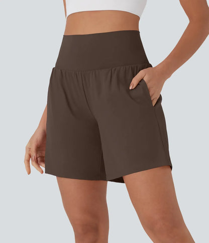 SoftlyZero™ Airy Super High Waisted 2-in-1 Cool Touch Yoga Shorts 7" with Pockets